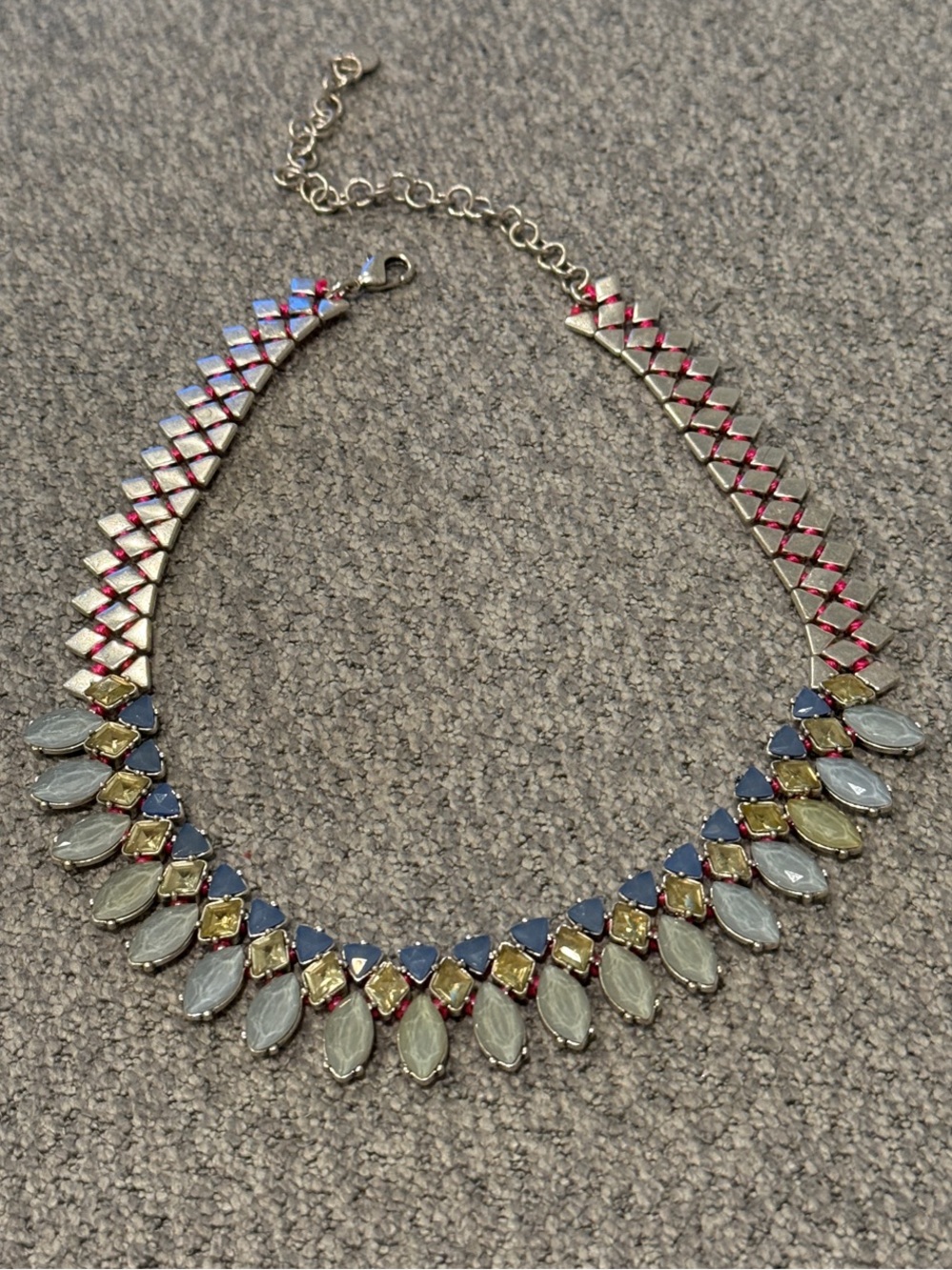 Stella & Dot Multi-Color Crystal Bib Necklace - Women's Fashion Jewelry